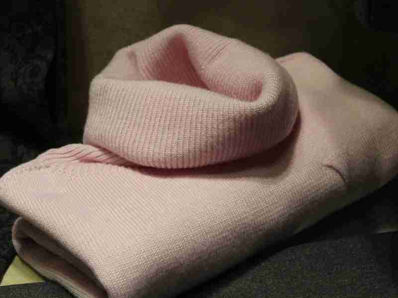 pink wool sweater