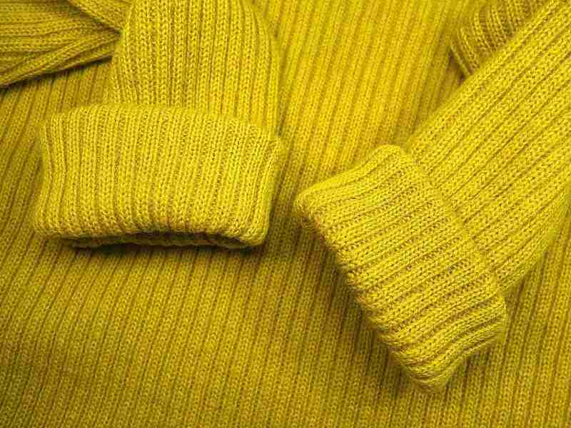 yellow wool sweater