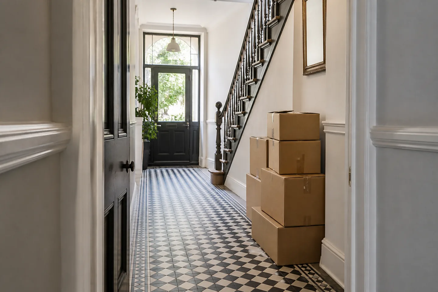 Strong Move boxes being delivered for a move in Gatwick