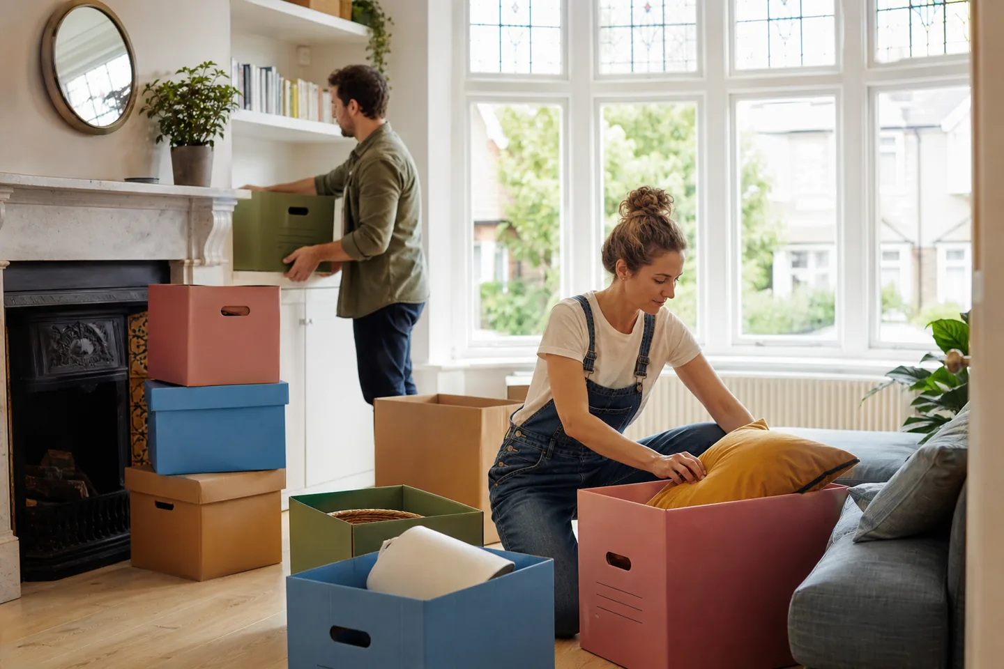 Packing paper, tape and moving cartons selected for a Edmonton N9 move