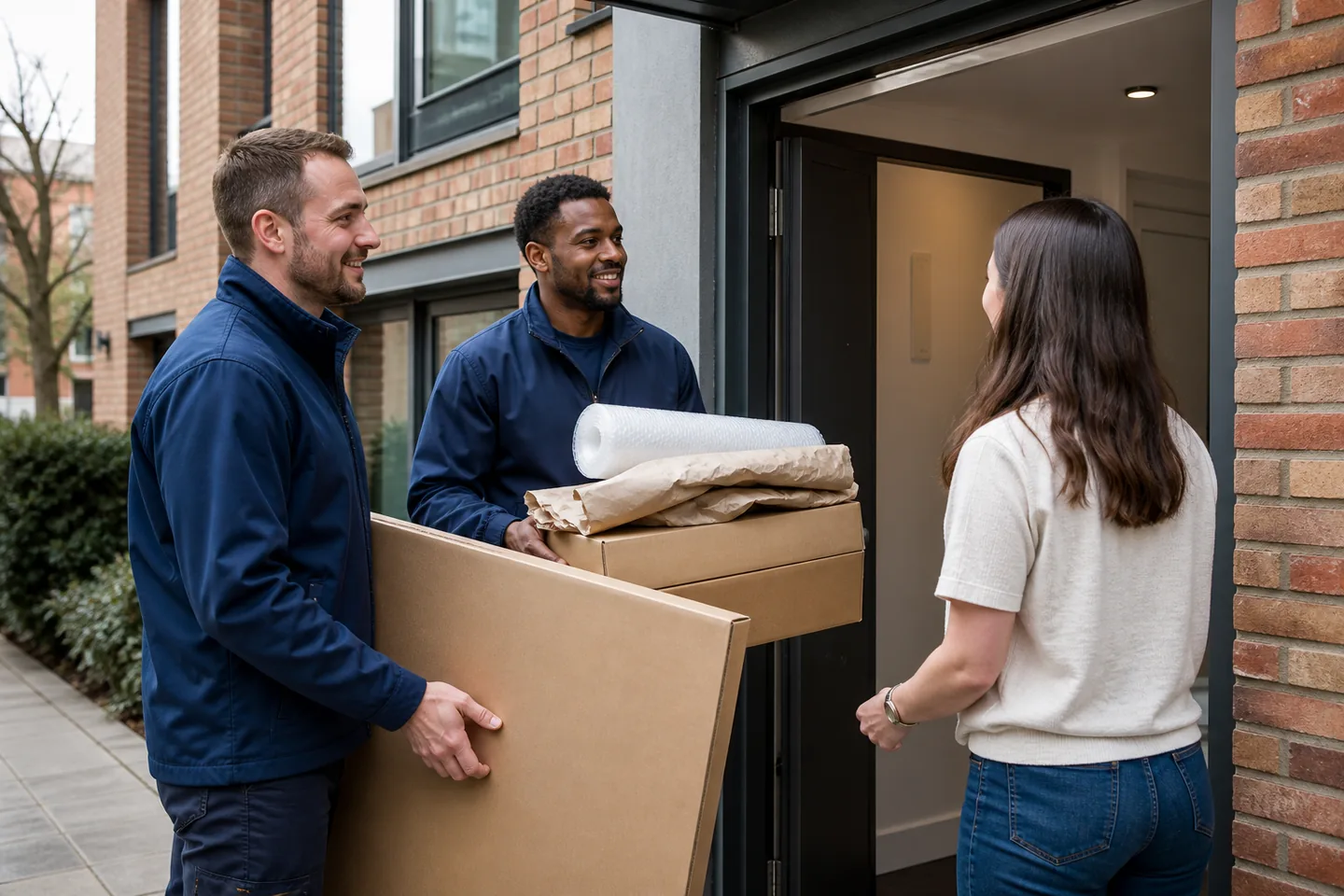 Strong Move boxes being delivered for a move in Castelnau