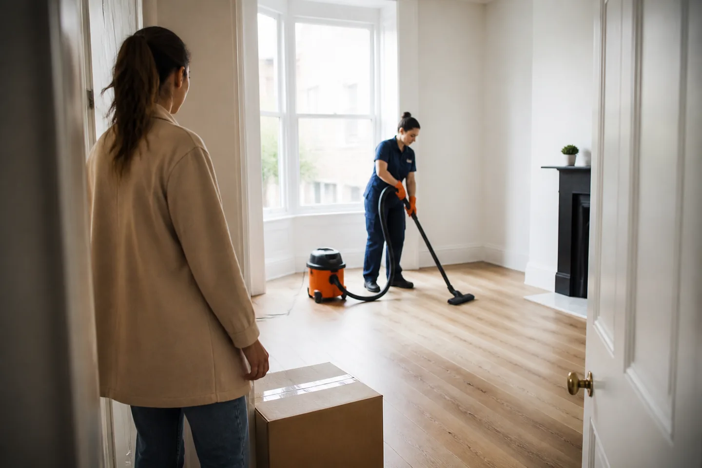 Strong Move cleaning team preparing a rental property near Bromley By Bow for handover