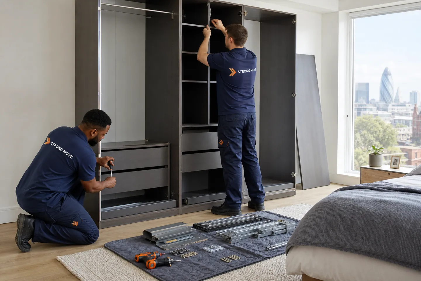 Completed furniture receiving a final assembly check in Highgate N6