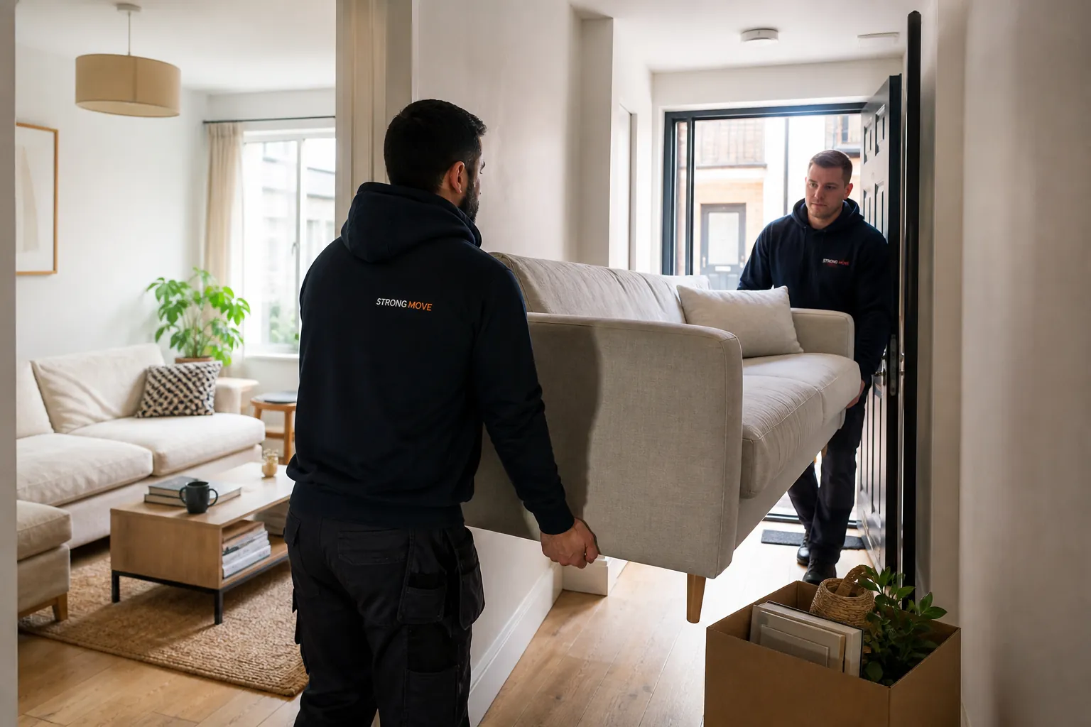 Removal team handling approved household items near Newbury