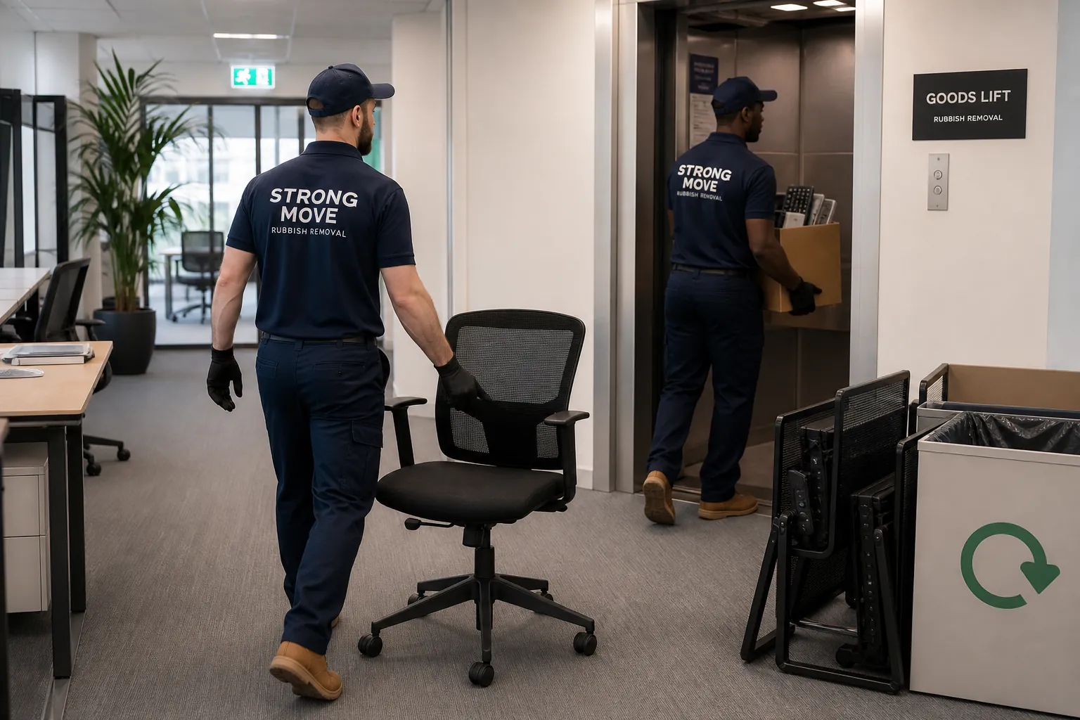 Removal team handling approved household items near Maldon