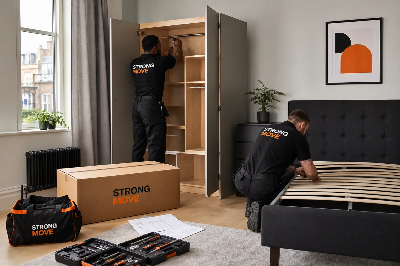 Strong Move team providing flat pack furniture assembly london in London