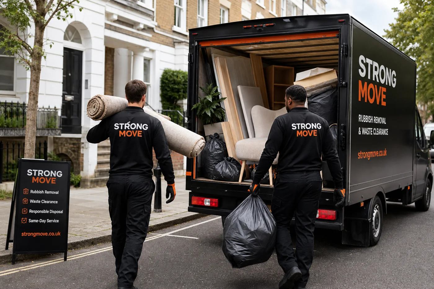 Strong Move team providing rubbish removal london in London